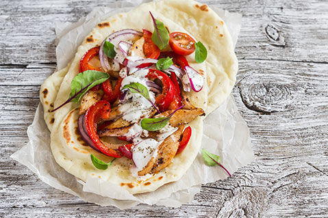 Image of BBQ chicken tortillas with cinnamon